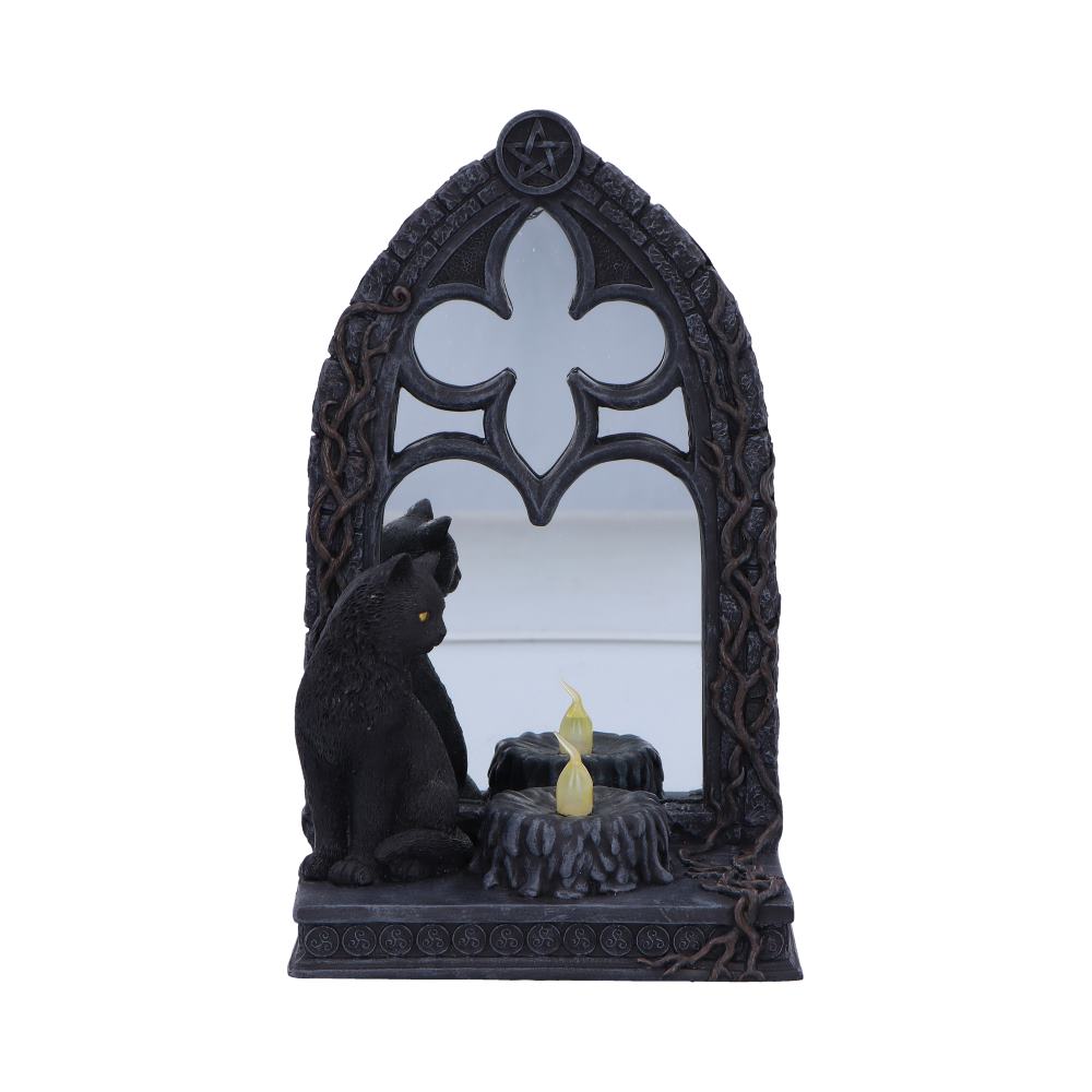 Magic Mirror Cat Figurine 21cm 1