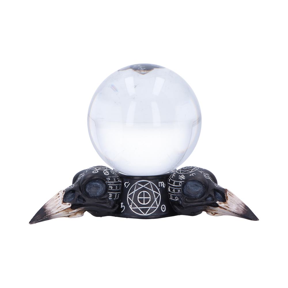 Gothic Raven Crystal Ball and Holder 15cm 1