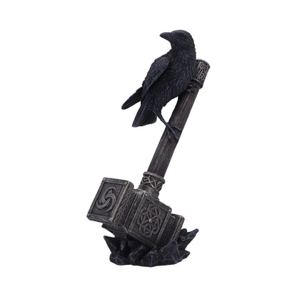 Raven on Hammer of the Gods 23cm Mjolnir Statue 4