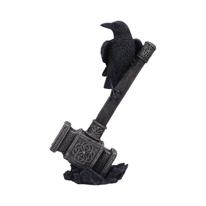 Raven on Hammer of the Gods 23cm Mjolnir Statue 1