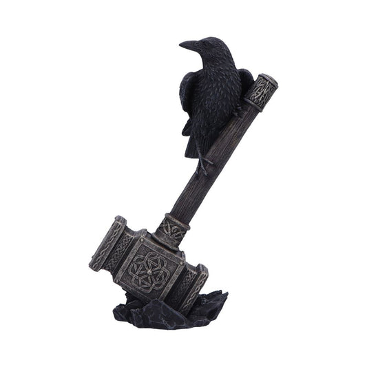 Raven on Hammer of the Gods 23cm Mjolnir Statue 1