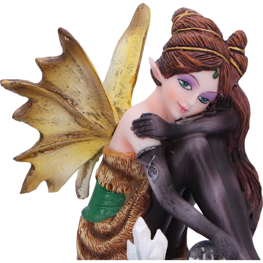Amber Auburn Crystal Fairy Figurine 8.2cm 5