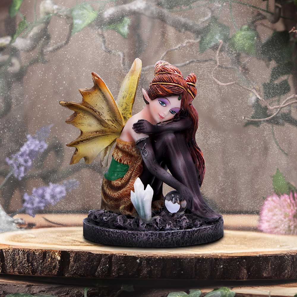 Amber Auburn Crystal Fairy Figurine 8.2cm 8