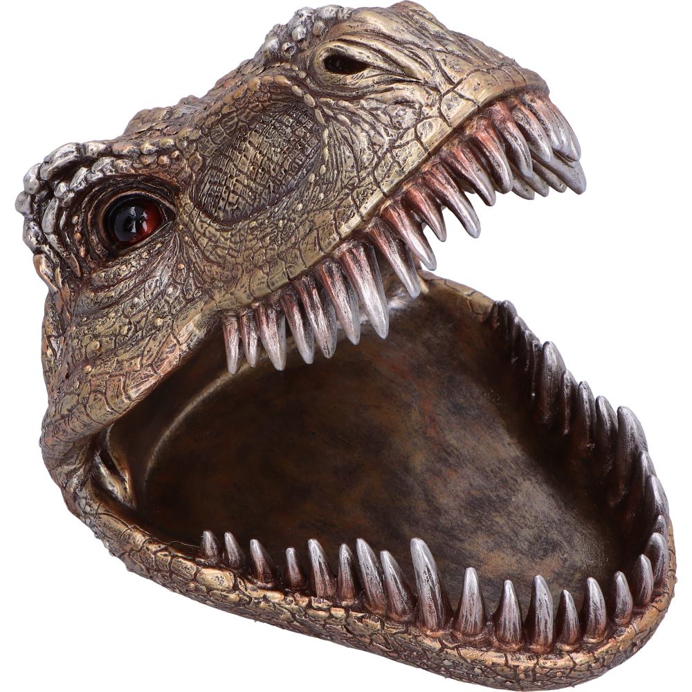 Metallic Tyrannosaurus Rex Head Trinket Dish 24cm 6
