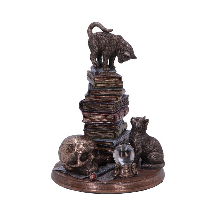 Feline Scholars Bronze Cat Ornament 18cm