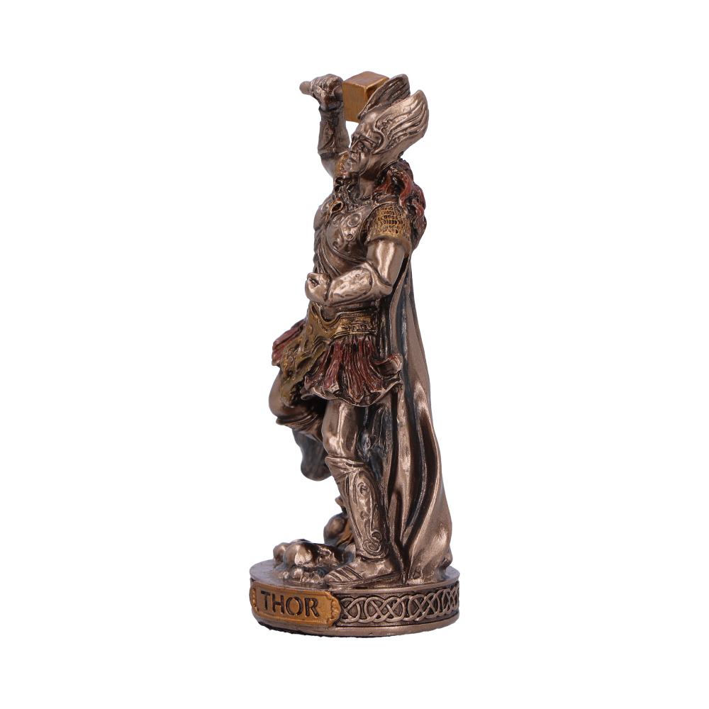 Thor God of Thunder and Lightning Mini Bronze Figurine 8.5cm 2