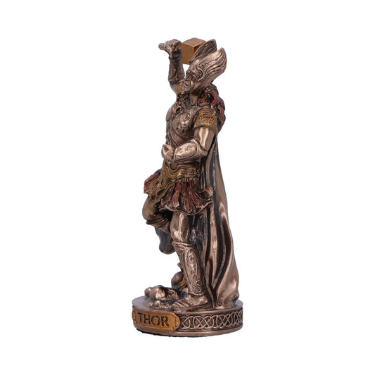 Thor God of Thunder and Lightning Mini Bronze Figurine 8.5cm 2