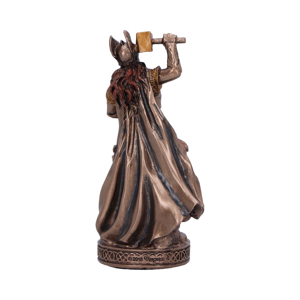 Thor God of Thunder and Lightning Mini Bronze Figurine 8.5cm 3