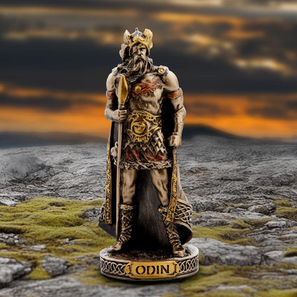 Odin God of War Mini Bronze Figurine 8.3cm 7