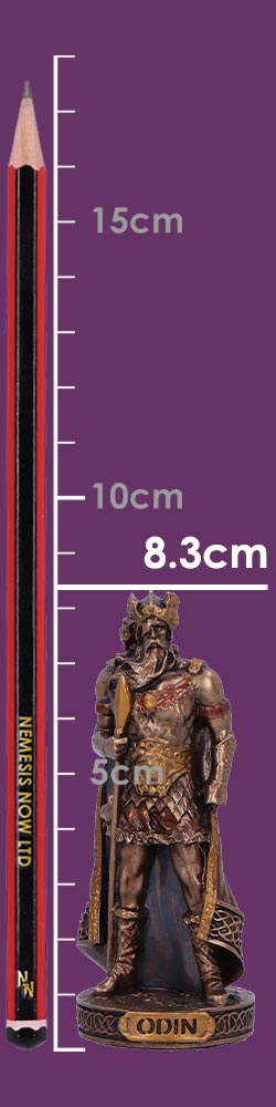 Odin God of War Mini Bronze Figurine 8.3cm 8