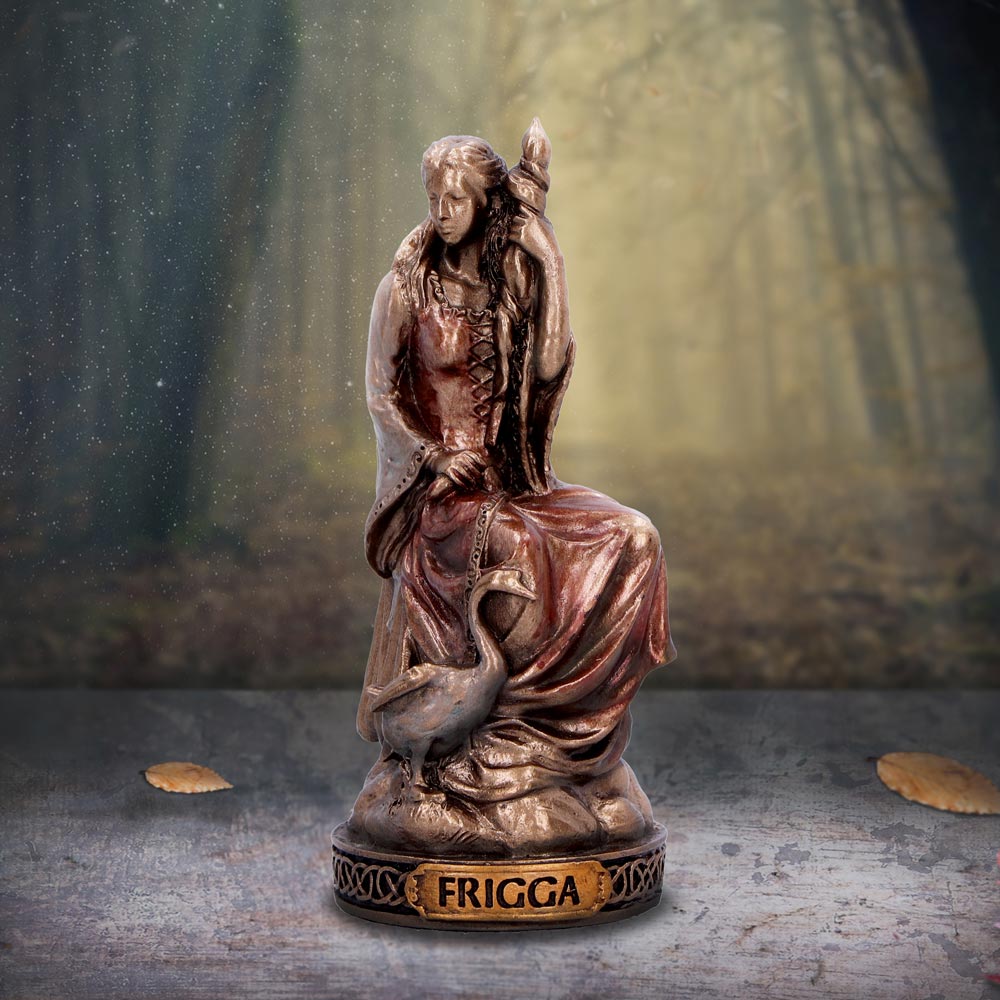Frigga Goddess of Motherhood Mini Bronze Figurine 7.6cm 7