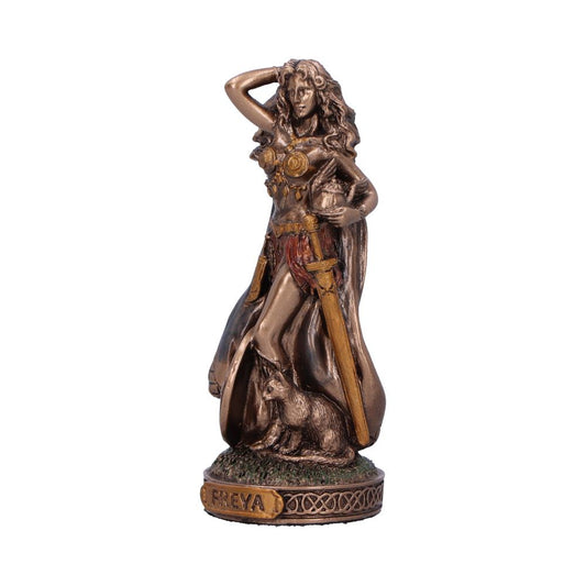 Freya Goddess of Love and Fertility Mini Bronze Figurine 8.5cm 2