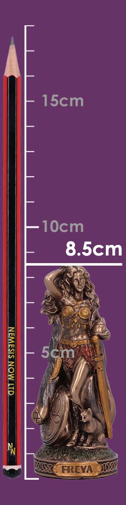 Freya Goddess of Love and Fertility Mini Bronze Figurine 8.5cm 8