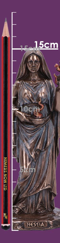 Hestia Goddess of Home and Hearth Bronze Figurine 15cm 8