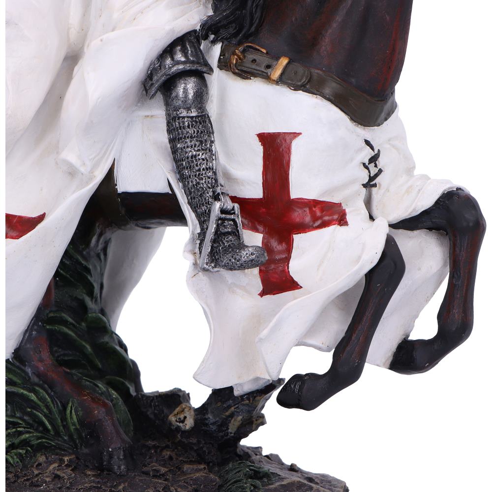 Take to Your Steed a Medieval Templar Knight Figurine 28cm 6