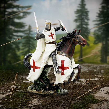 Take to Your Steed a Medieval Templar Knight Figurine 28cm 7