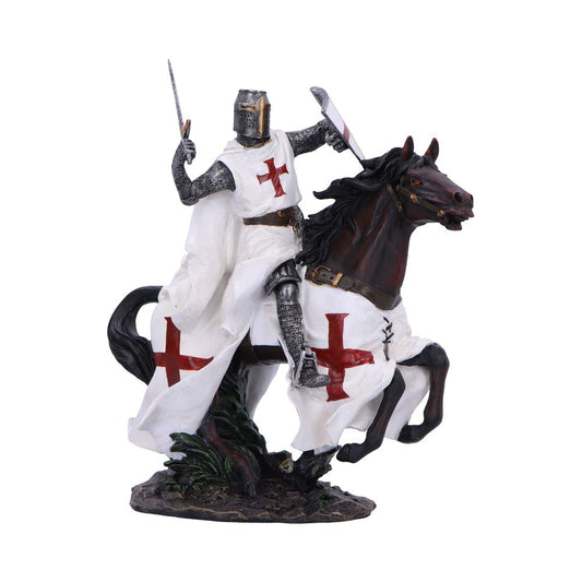 Take to Your Steed a Medieval Templar Knight Figurine 28cm 1