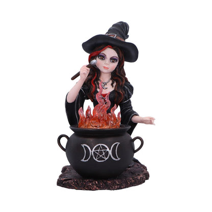 Althea Witch figurine with Flame Cauldron 16cm 1