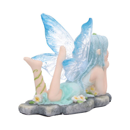 Amelia Nature Fairy Figurine with Clear Blue Wings 6cm 4