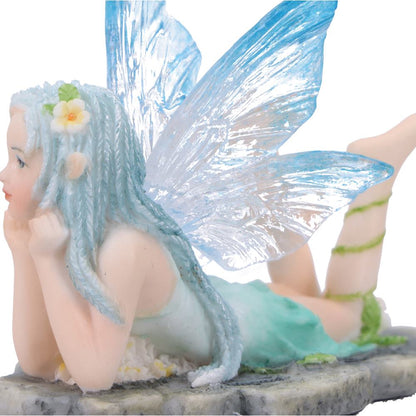 Amelia Nature Fairy Figurine with Clear Blue Wings 6cm 6