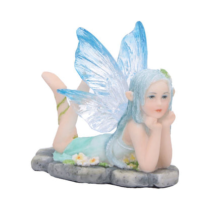 Amelia Nature Fairy Figurine with Clear Blue Wings 6cm 1