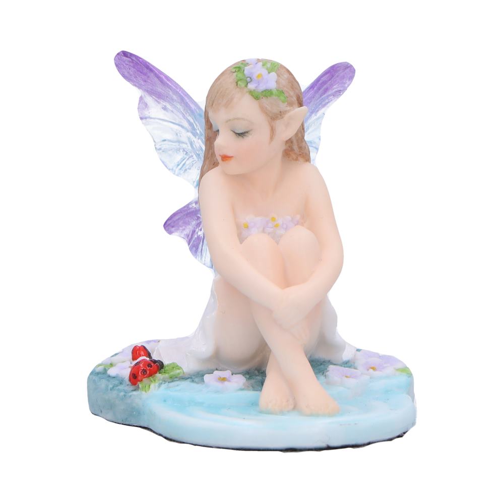 Jenna Serene Fairy with Purple Lilies and Ladybugs 6cm 2