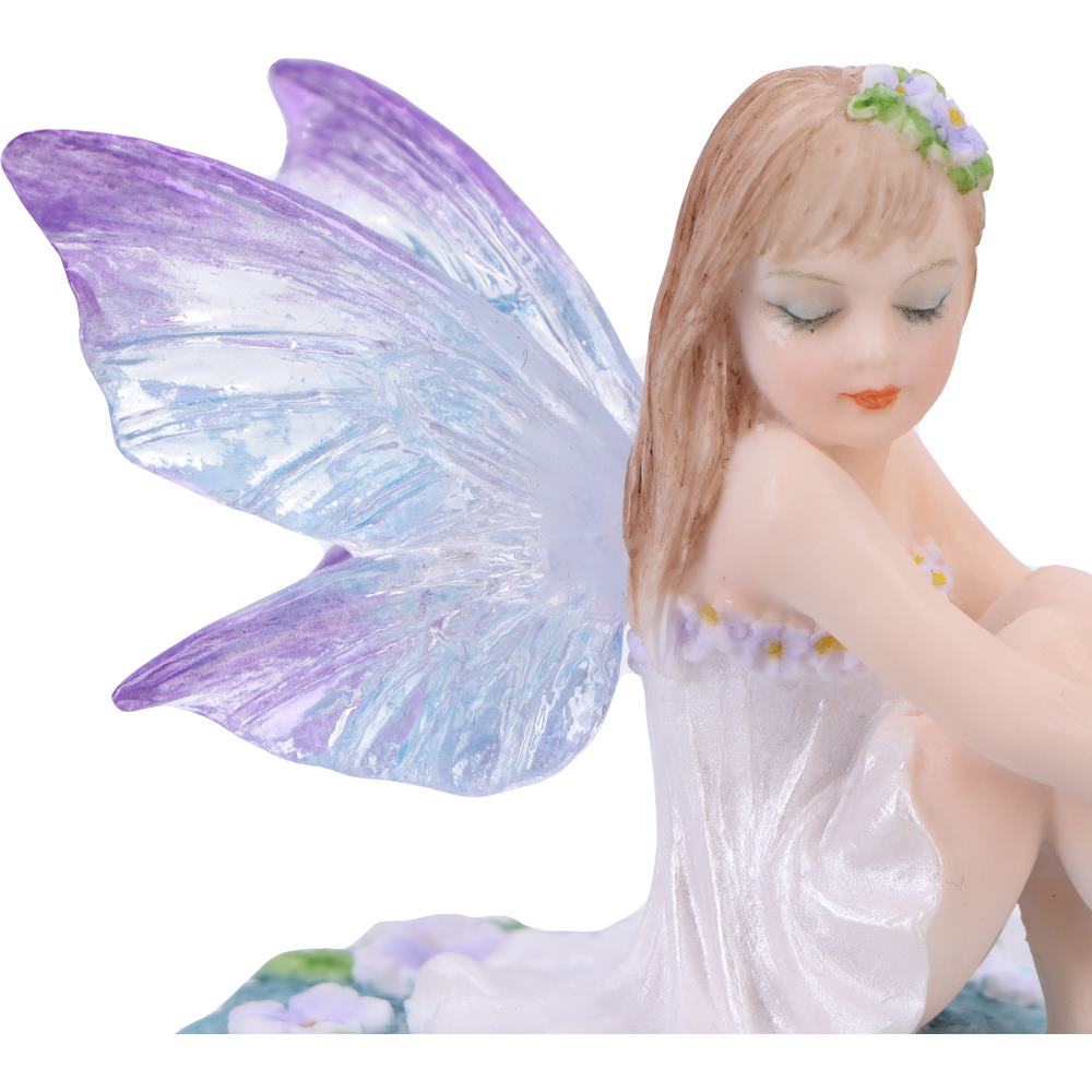 Jenna Serene Fairy with Purple Lilies and Ladybugs 6cm 5