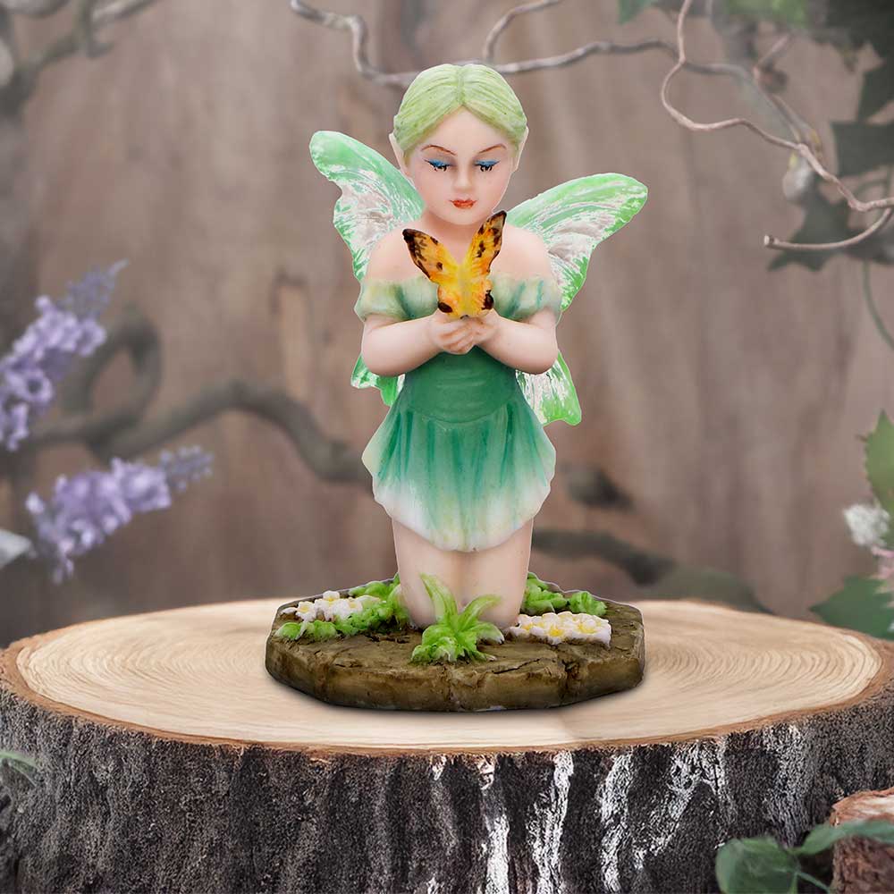 Esme Forest Fairy with Butterfly and Flowers 7cm 7