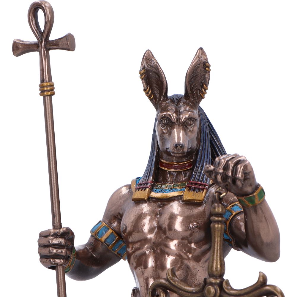 Bronzed Anubis Figurine a Guardian of the Tombs Symbol Justice 26.5cm 5