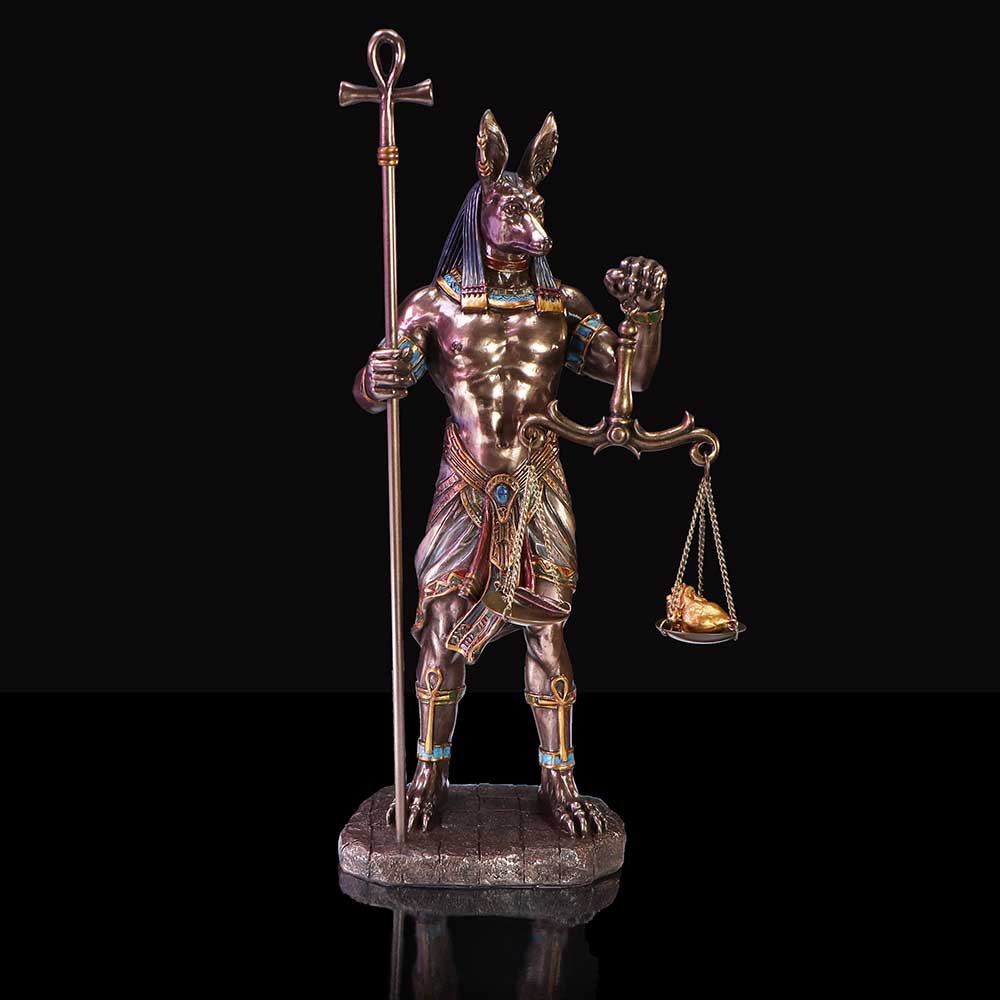 Bronzed Anubis Figurine a Guardian of the Tombs Symbol Justice 26.5cm 8