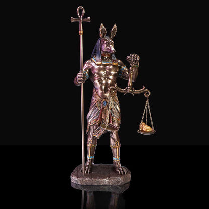 Bronzed Anubis Figurine a Guardian of the Tombs Symbol Justice 26.5cm 8