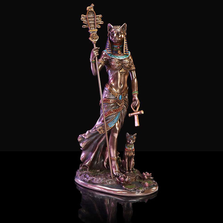 Bastet Goddess of Protection a Symbol Strength and Power 27cm Bronze Resin Statue
