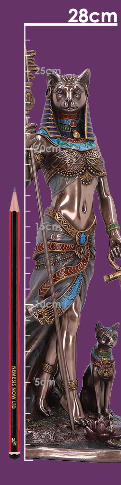 Bastet Goddess of Protection a Symbol Strength and Power 27cm Bronze Resin Statue