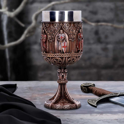 Knights Templar Goblet a Majestic Tribute to History 18cm Bronze Drinking Mug 7