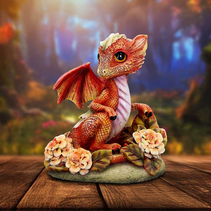 Marigold Flower Dragon Figurine 11cm 7