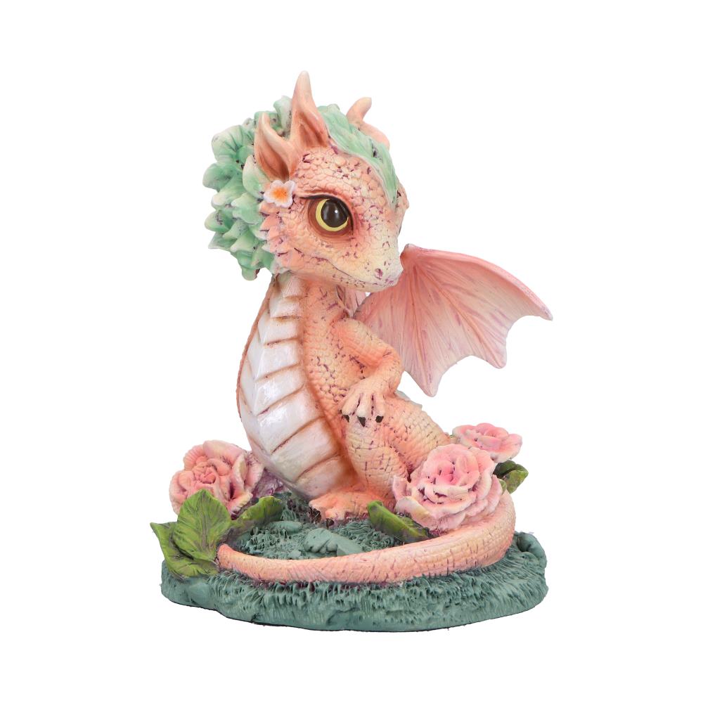 Carnation Flower Dragon Figurine 12cm