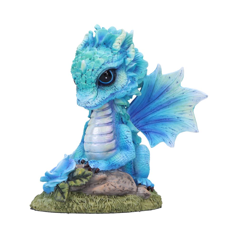Blue Poppy Flower Dragon Figurine 11cm 2