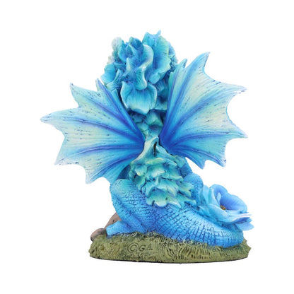 Blue Poppy Flower Dragon Figurine 11cm 3