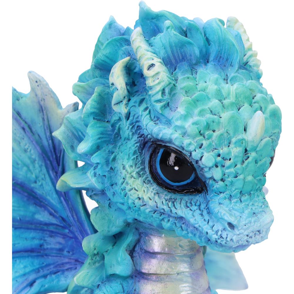 Blue Poppy Flower Dragon Figurine 11cm 5