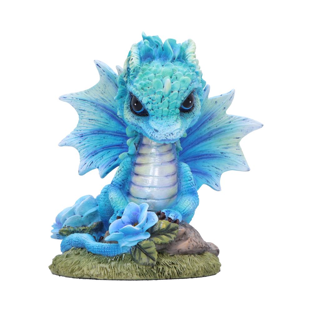 Blue Poppy Flower Dragon Figurine 11cm 1