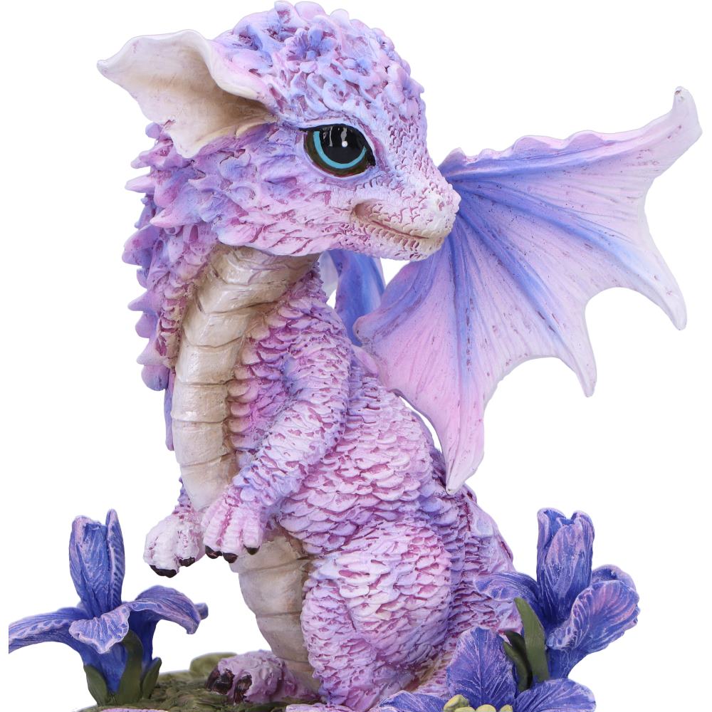 Iris Flower Dragon Figurine 12cm 5