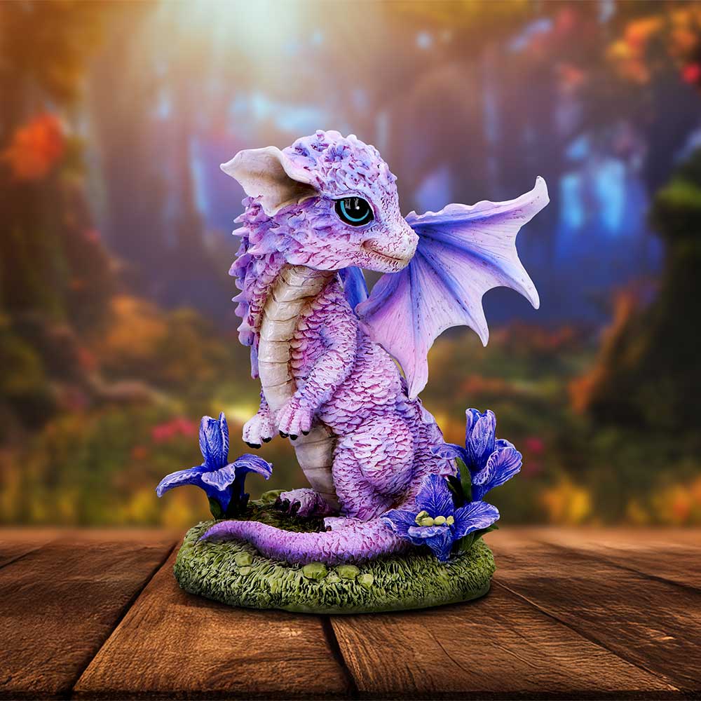 Iris Flower Dragon Figurine 12cm 7