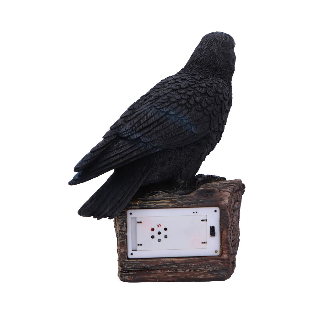Ravens Cry with Motion Activated Sound Resin Statue 18cm 3