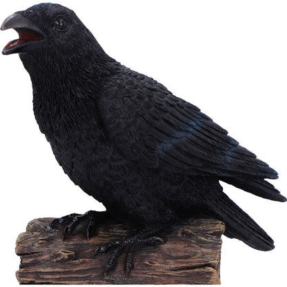 Ravens Cry with Motion Activated Sound Resin Statue 18cm 5