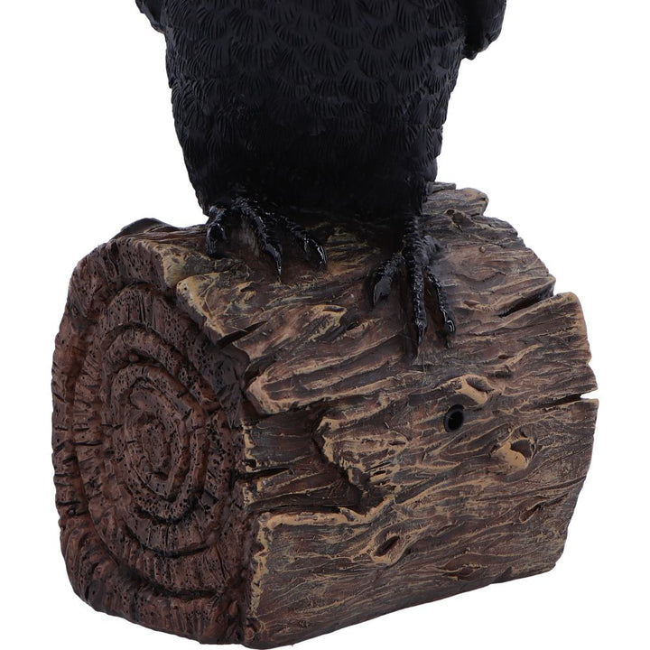 Ravens Cry with Motion Activated Sound Resin Statue 18cm 6
