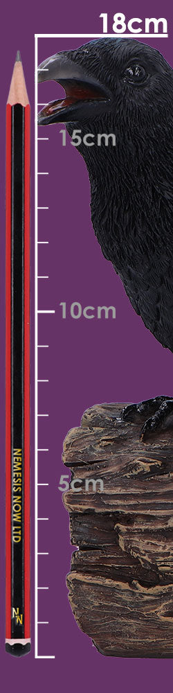 Ravens Cry with Motion Activated Sound Resin Statue 18cm 8