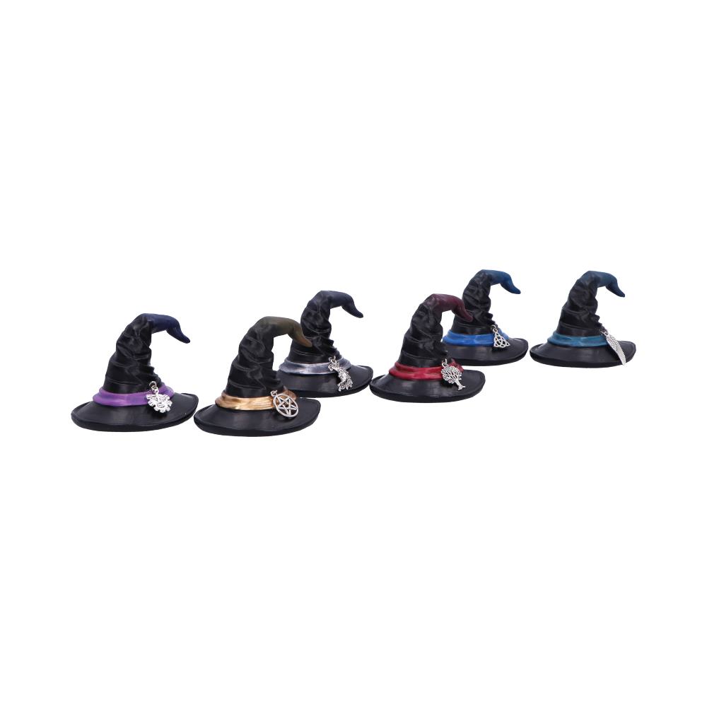 Set of 6 Positive Energy Witches Hats 7.2cm 4