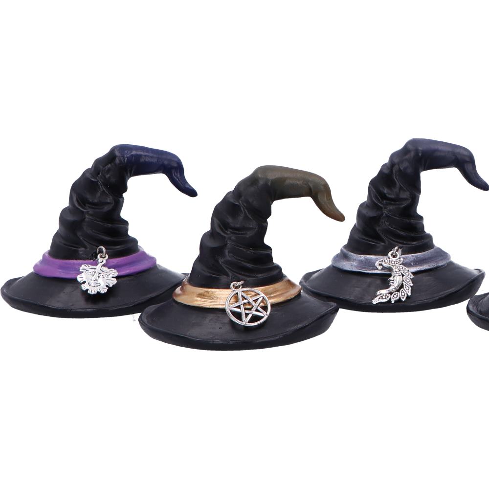 Set of 6 Positive Energy Witches Hats 7.2cm 5