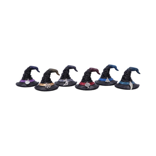 Set of 6 Positive Energy Witches Hats 7.2cm 1
