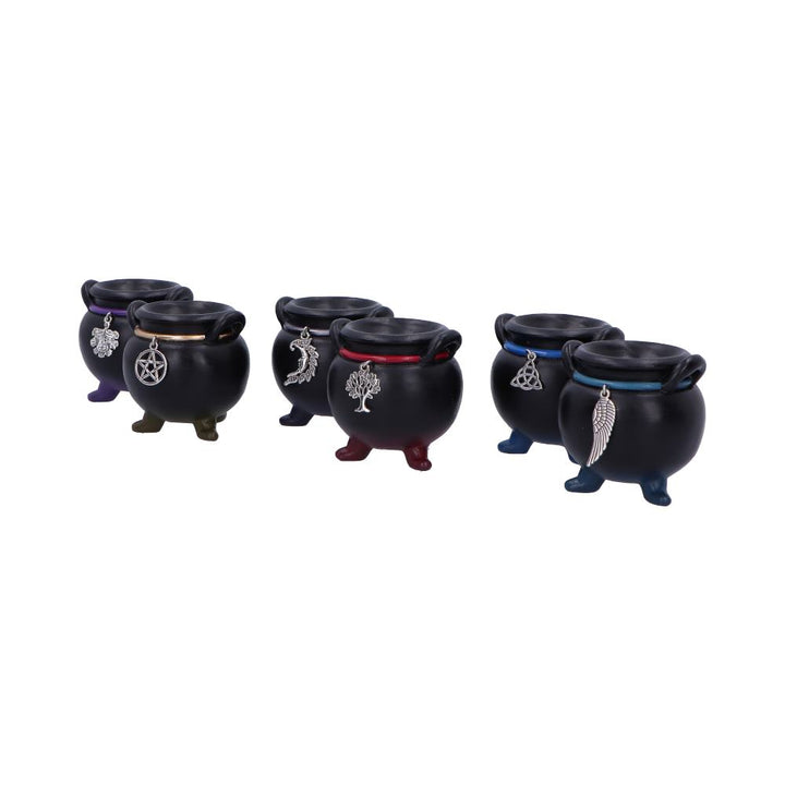 Set of 6 Positive Energy Cauldrons 6cm 2